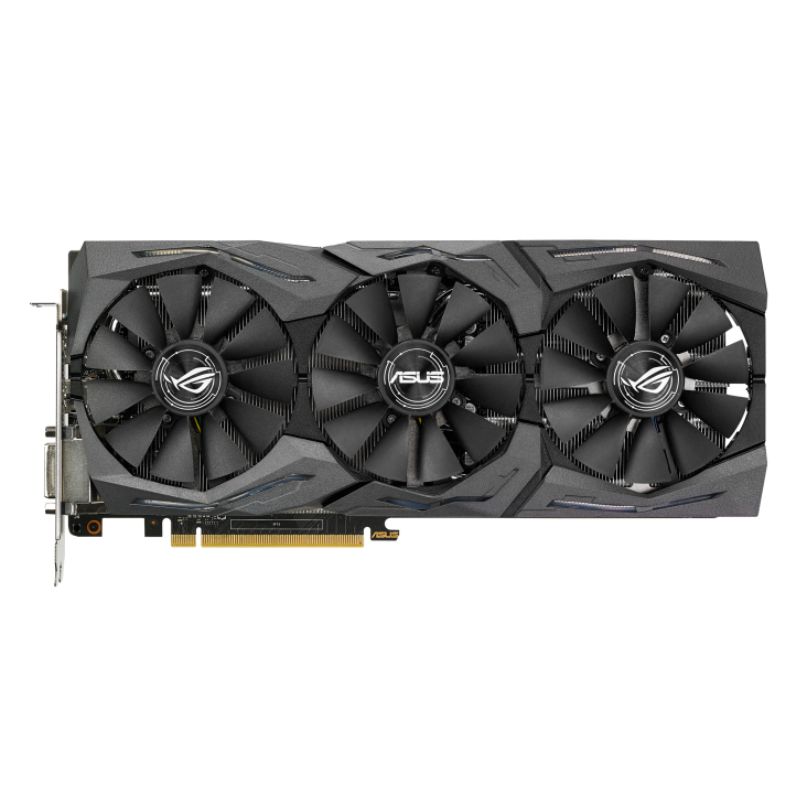 ROG-STRIX-GTX1060-6G-GAMING graphics card, front view