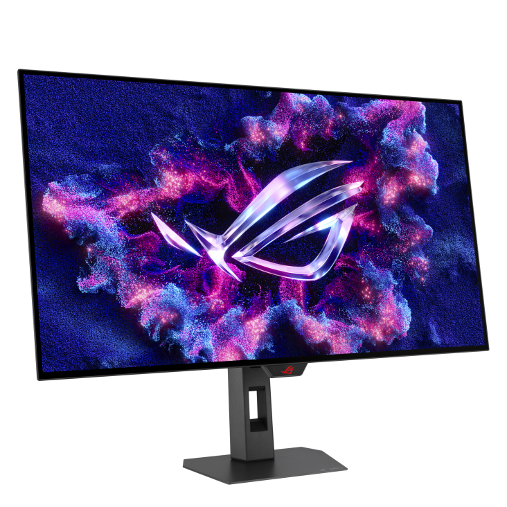 ROG Strix OLED XG32UCWG front view to the right tilted 45 degrees