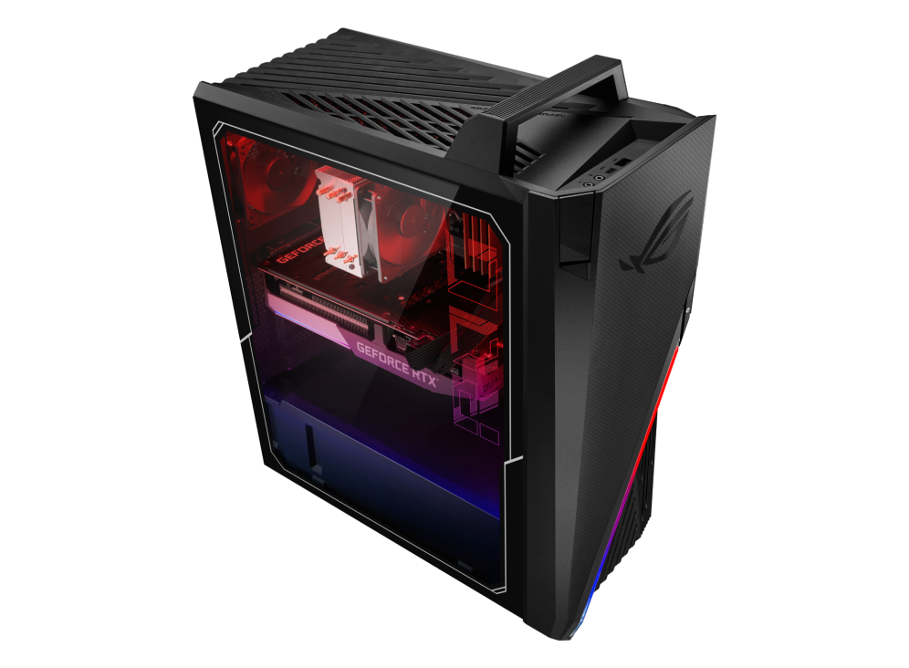 ROG Strix GA15_Off center side shot of the G15DS, with emphasis on the upgraded tower cooler