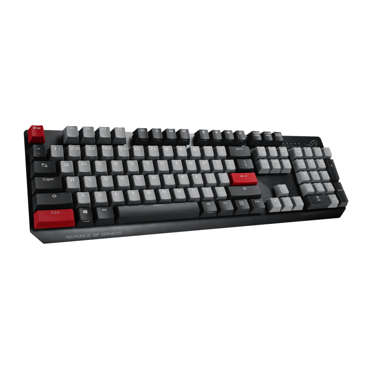 ROG Strix Scope PBT angled view from left