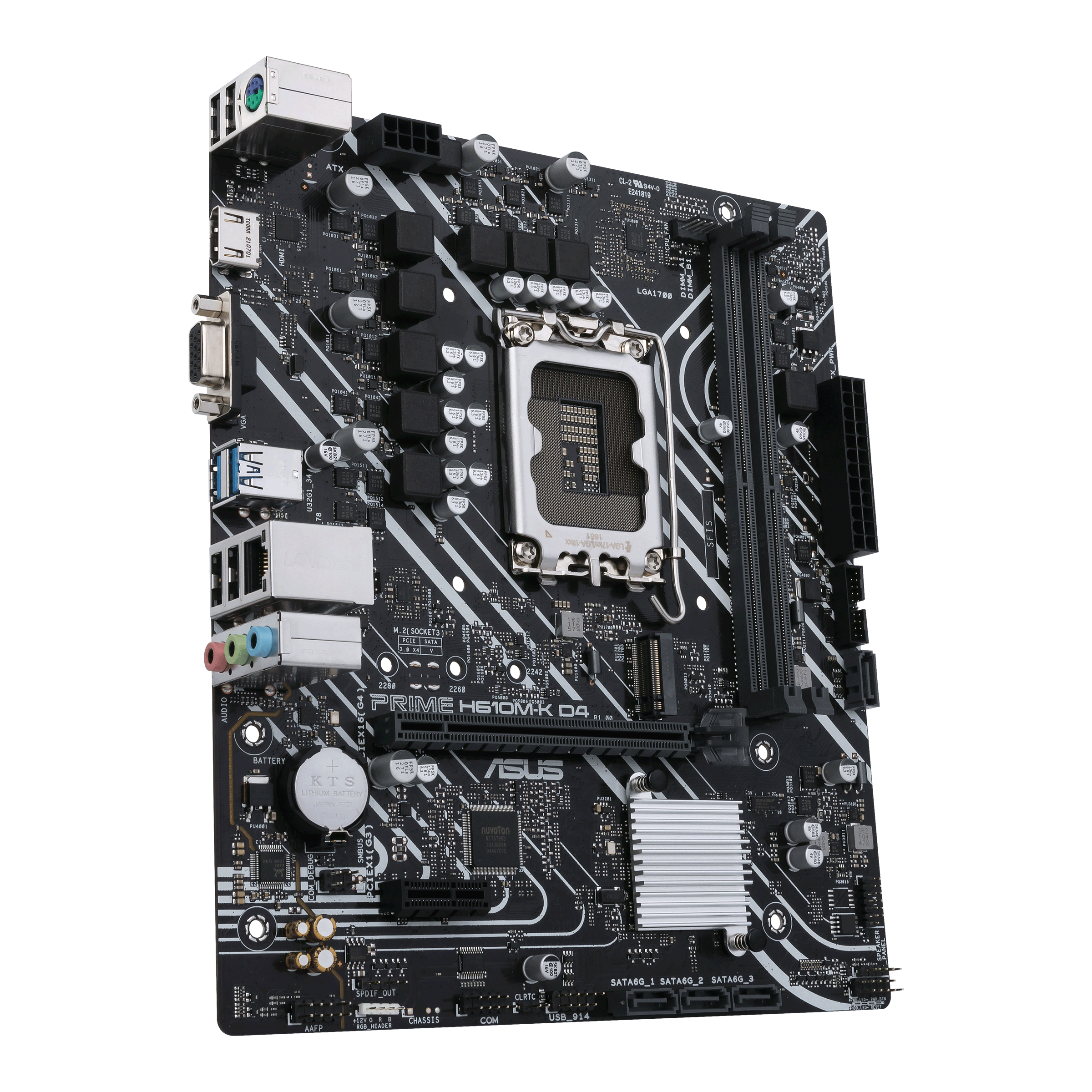 Carte Mère Pro Asus PRIME H610M-E D4-CSM, Mic-ATX Motherboard DDR4, Intel  LGA 1700