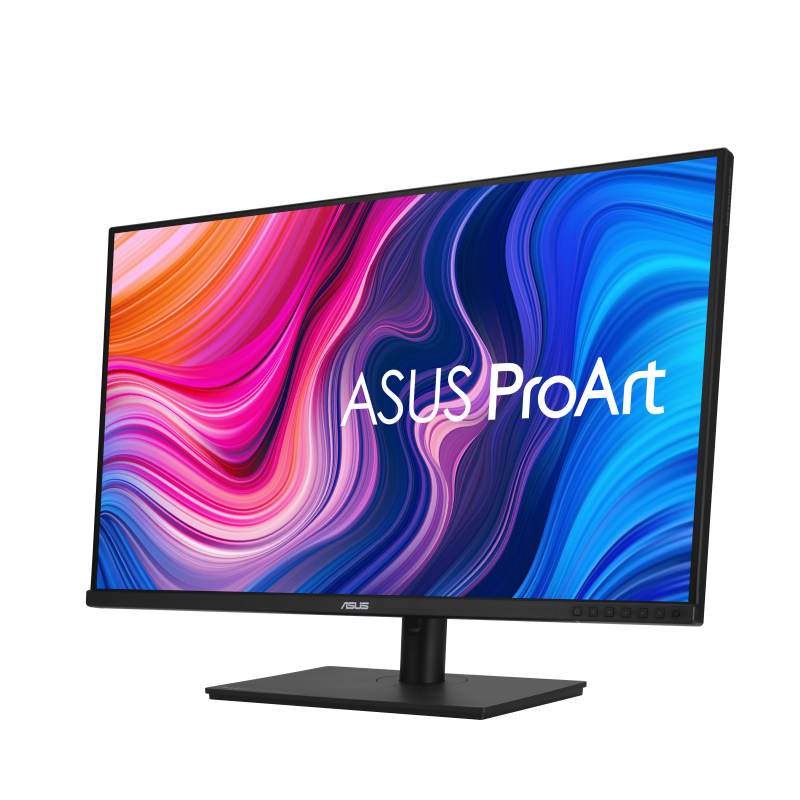 ProArt Display PA328CGV, front view, tilted 45 degrees