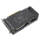 ASUS Dual GeForce RTX 4060 Ti EVO 16G top-down view with rear view focusing on the backplate