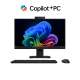 An ASUS ExpertCenter P600 AiO (PM640KA) in black paired with a keyboard and mouse. 
