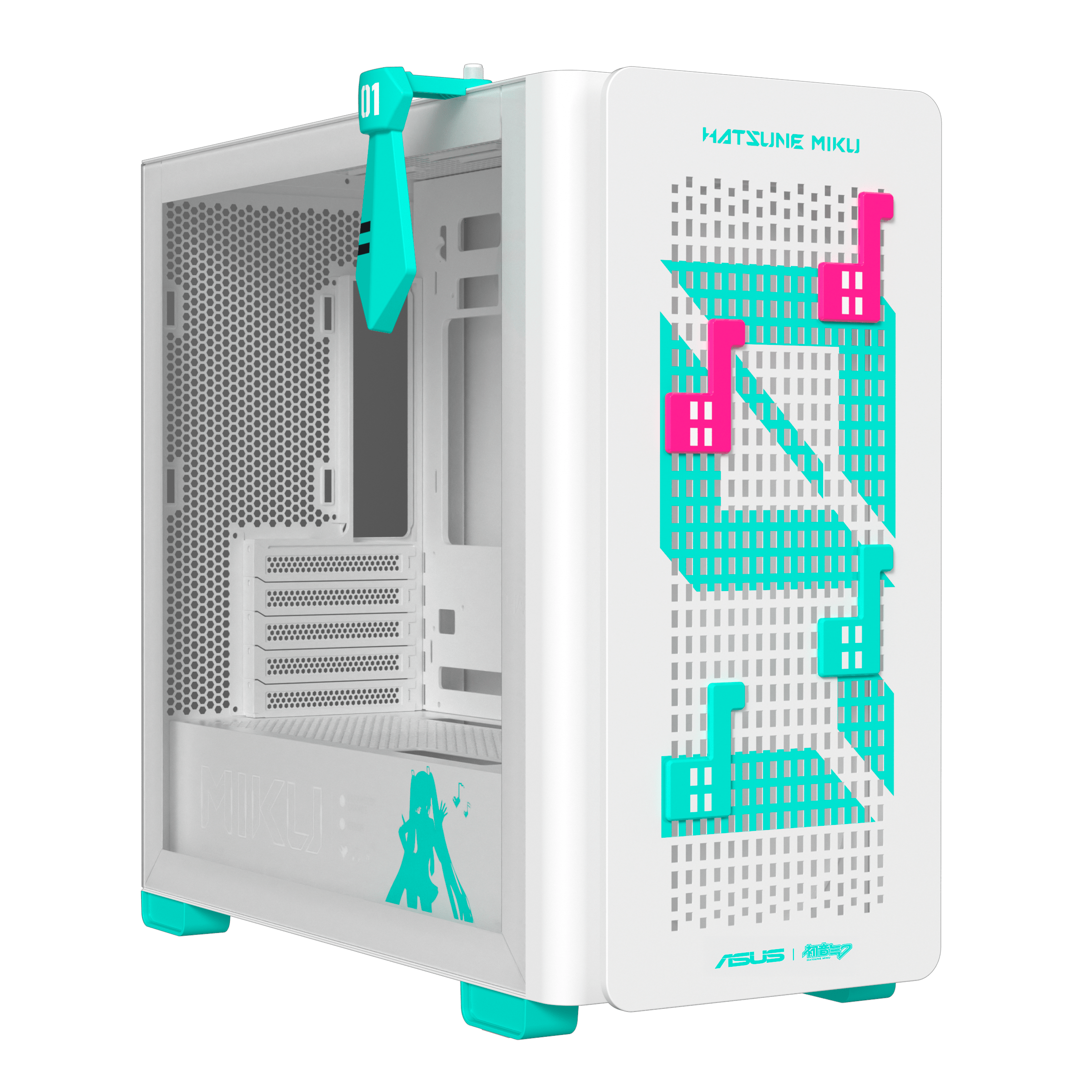 HATSUNE MIKU A23 ミニタワーPCケース ASUS A23 Hatsune Miku Edition｜Cases｜ASUS Global