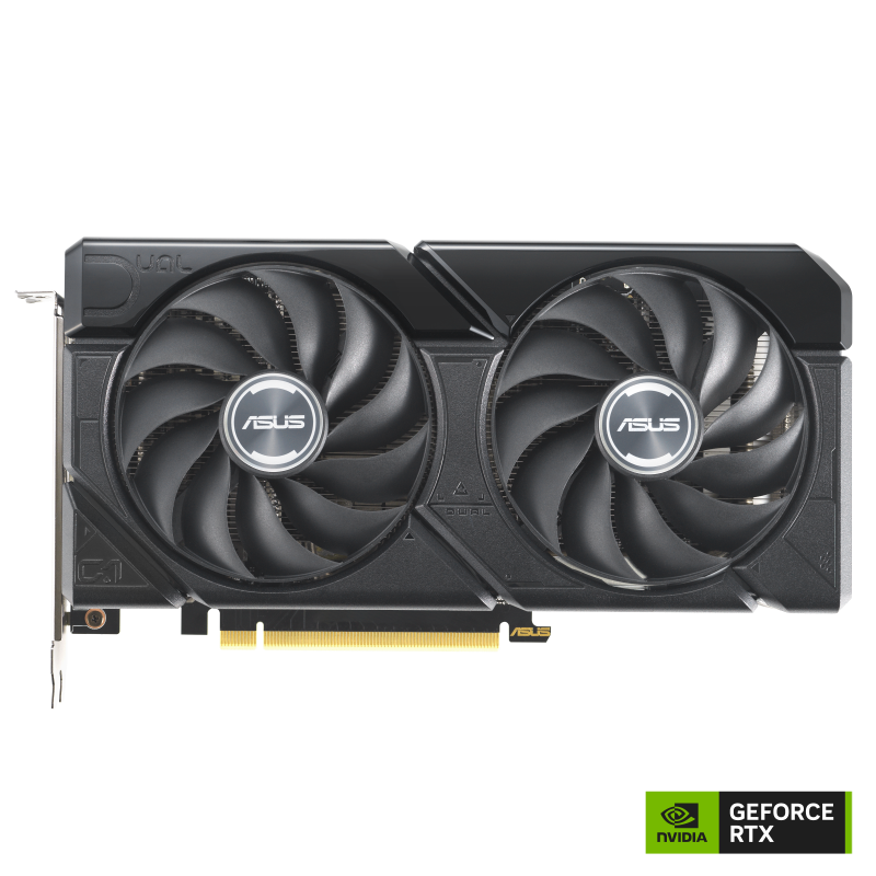 ASUS DUAL GeForce RTX 4070 SUPER EVO-graphics card front view+NV