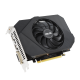 ASUS Phoenix GeForce GTX 1650 4GB GDDR6 graphics card, angled top down view, showcasing the heatsink
