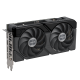 ASUS Dual Radeon RX 7600 XT 45 degree angle focusing on IO port and fans