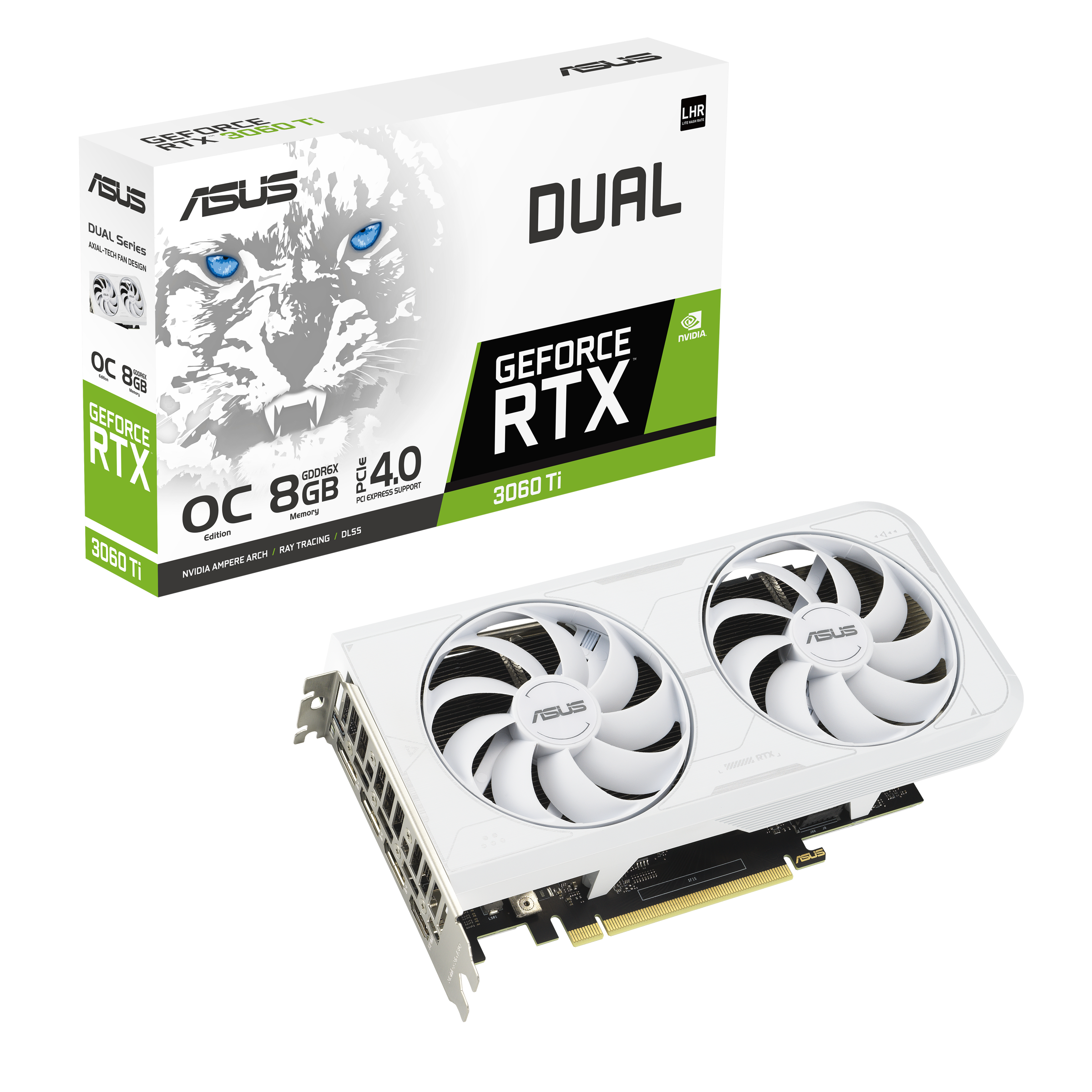 ASUS Dual GeForce RTX 3060 Ti White OC Edition 8GB GDDR6X 