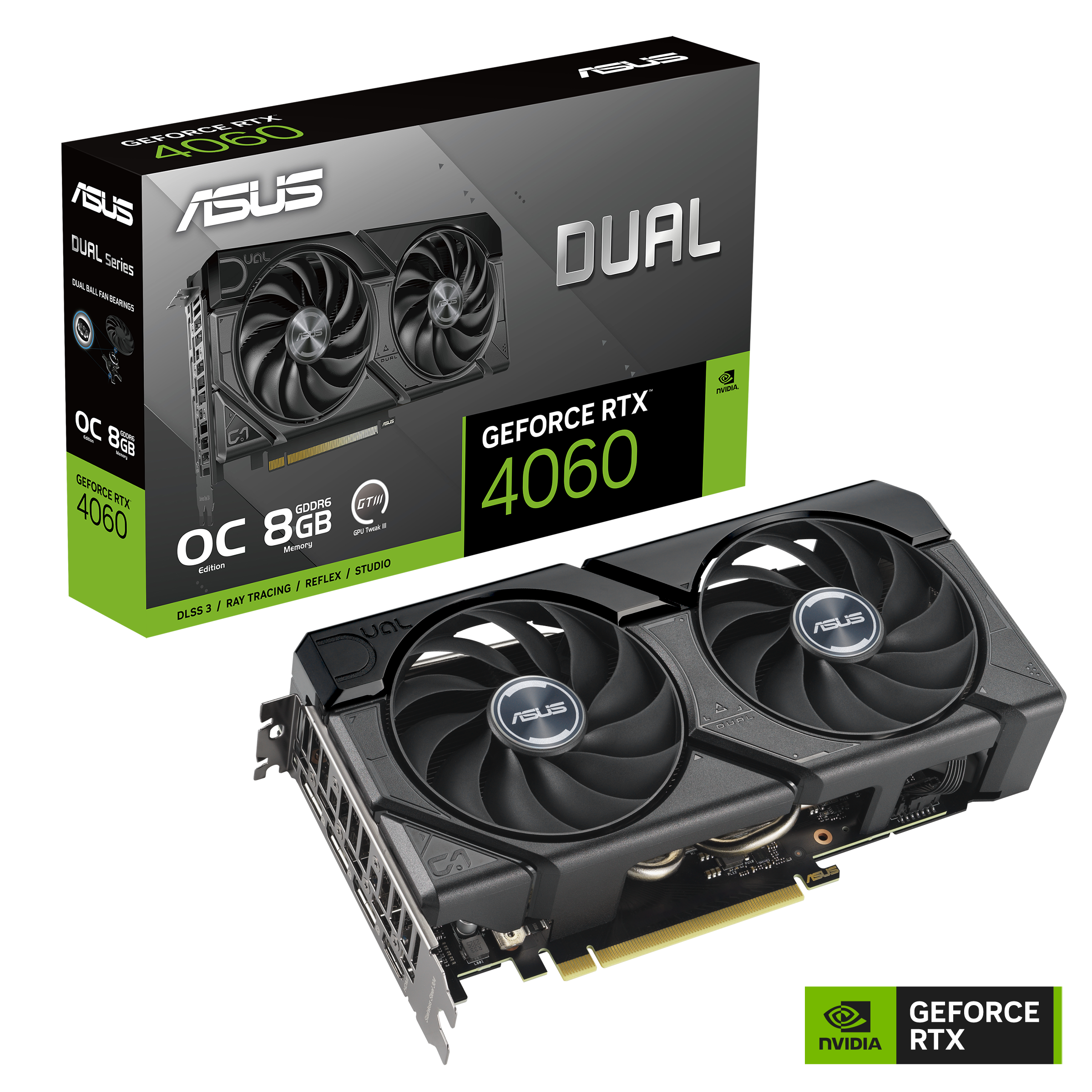 ASUS Dual GeForce RTX™ 4060 EVO OC Edition 8GB GDDR6