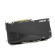 Dual series of GeForce RTX 2060 EVO graphics card, rear angled view 