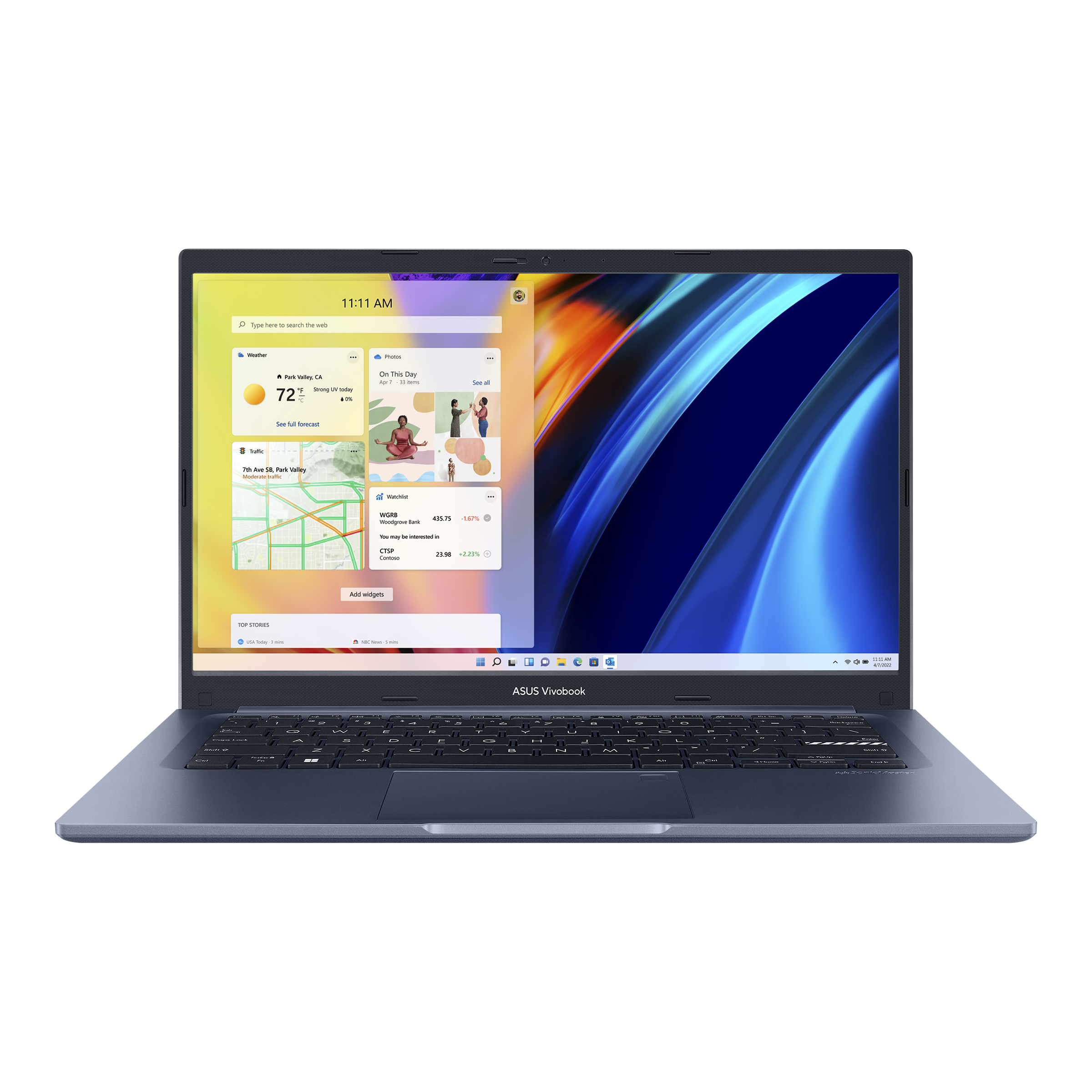  ASUS VivoBook 14 Slim Laptop, 14 FHD Display, Intel Core  i3-1215U CPU, Intel UHD Graphics, 4GB DDR4 RAM, 128GB SSD, Fingerprint  Sensor, Windows 11 Home, Quiet Blue, F1402ZA-AB31 : Electronics