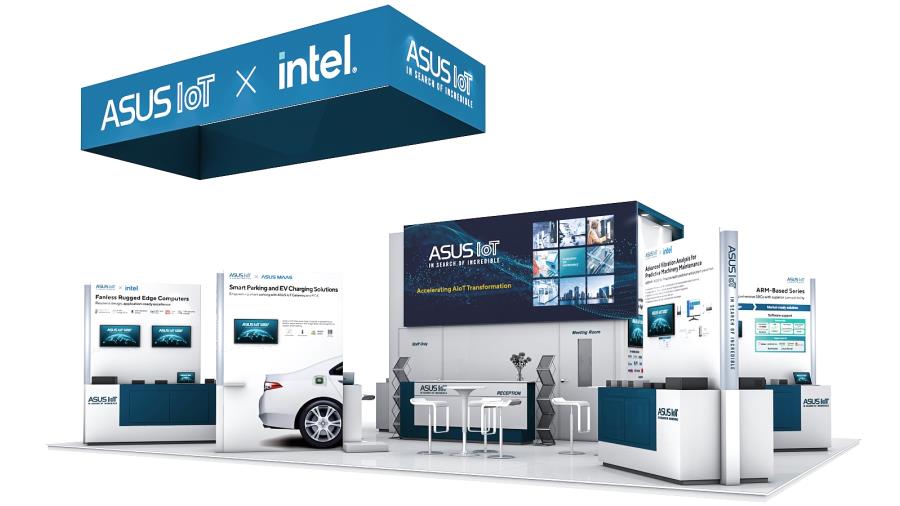 ASUS IoT Embedded World 2024 booth 3D rendering