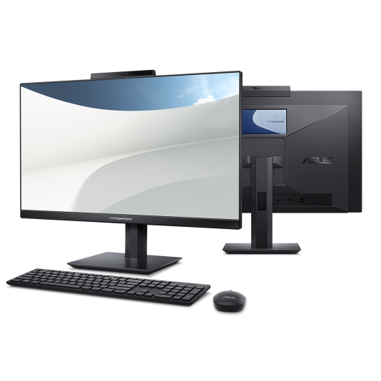 ASUS ExpertCenter Mini PC가 흰색 배경에 디스플레이되어 있습니다.
