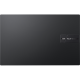 Widok pokrywy OLED w kolorze Indie Black ASUS Vivobook 15 z góry.