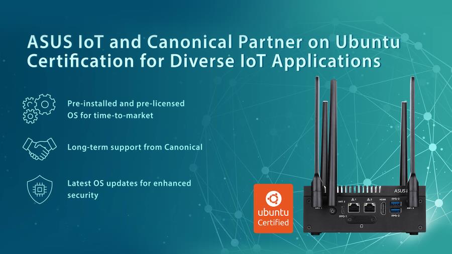 ASUS IoT PE100A is the industry’s first NXP i.MX8 IoT device that Canonical has certified for version 20.04 of Ubuntu