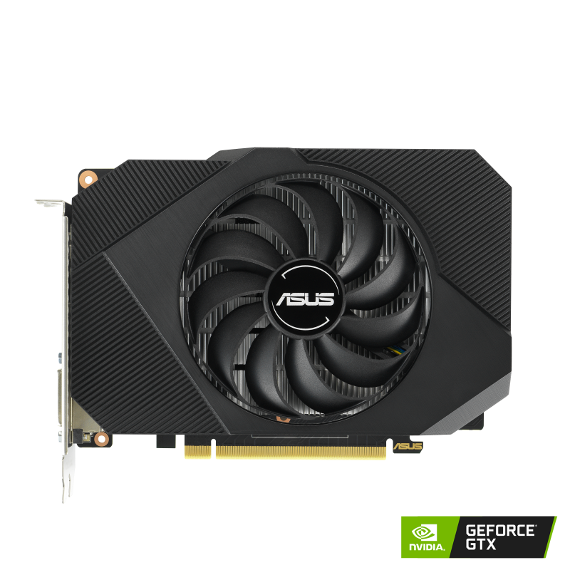 ASUS Phoenix GeForce GTX 1630 4GB graphics card with NVIDIA logo, front view
