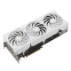 Front angled view of the TUF Gaming AMD RadeonRX 7800 XT White OC Edition graphics card
