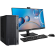 A left 45-degree angle view of ASUS S503MER  with keyboard, mouse and display