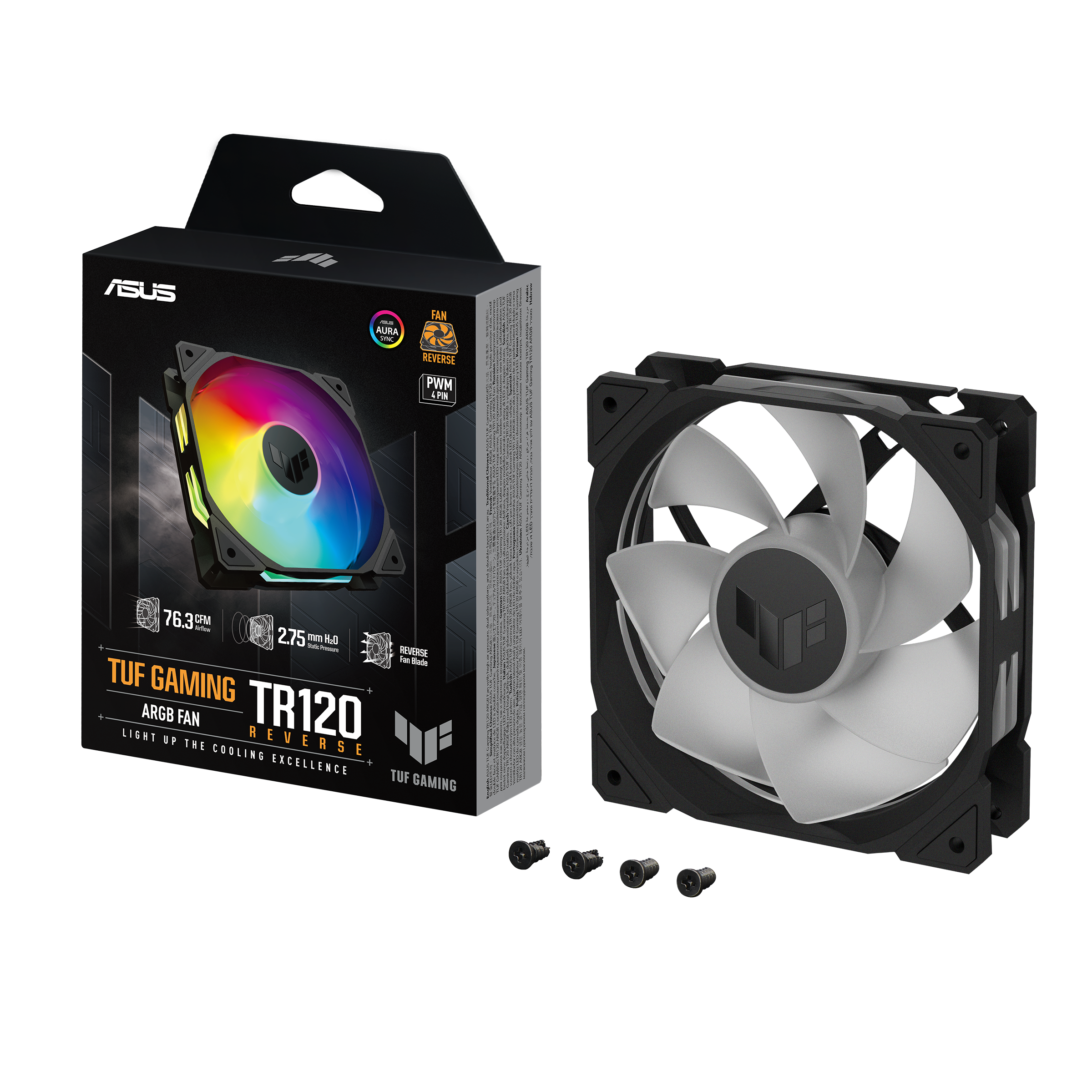 TUF Gaming TR120 ARGB Reverse Fan - Single Pack｜クーラー