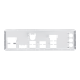 PRIME B660M-A D4-CSM motherboard, I/O ports shield view