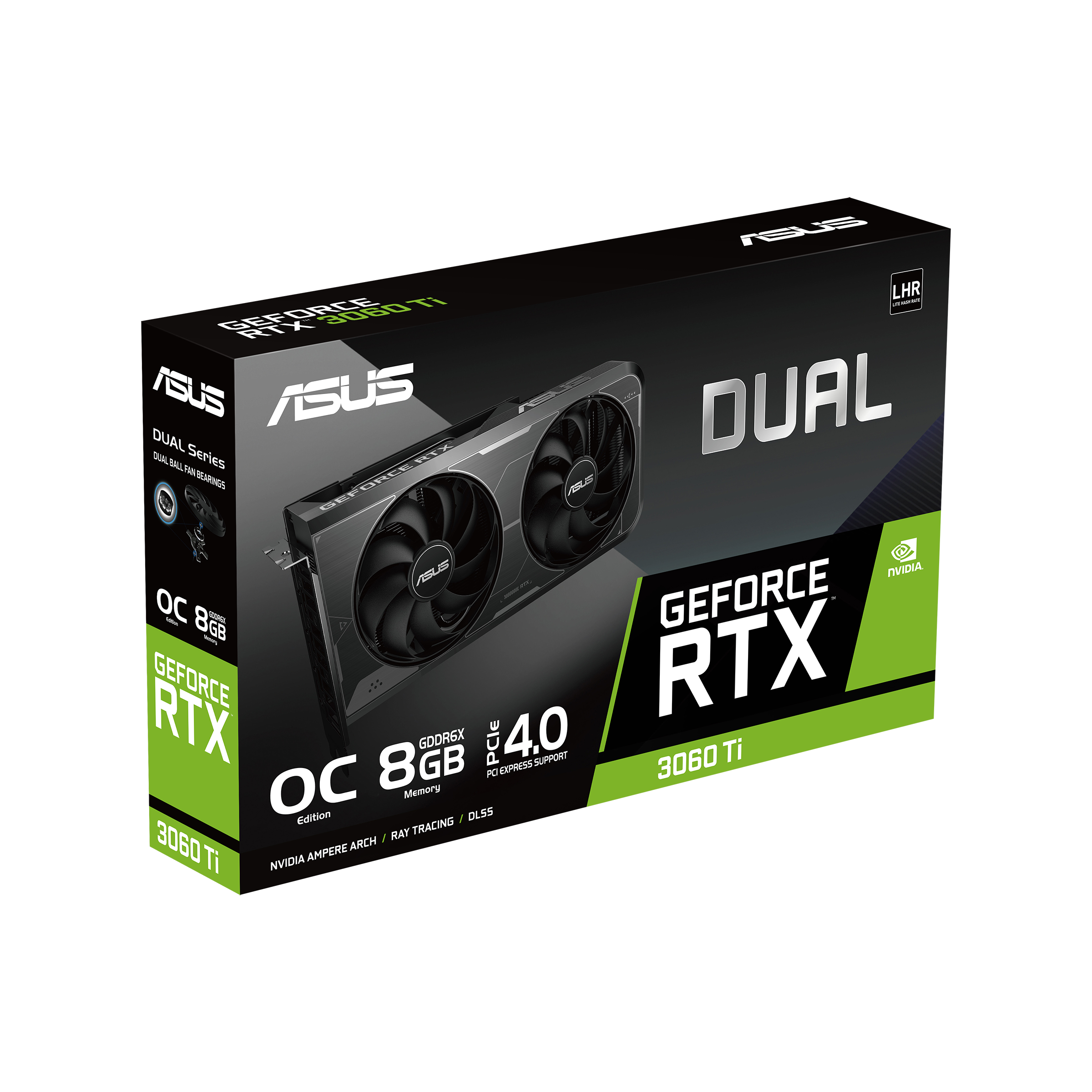 Asus GeForce RTX 3060 Ti, 8GB GDDR6, Dual OC V2 (LHR) (DUAL-RTX3060TI -O8G-V2)