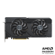 ASUS Dual Radeon RX 7900 GRE front view of the with black AMD logo