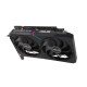 Dual GeForce RTX 3060 graphics card, angled top down view, showcasing the heatsink