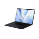 Quiet Blue ASUS Vivobook 18 opened at 90-degree from the front view, tilting at 45-degree from the left side.