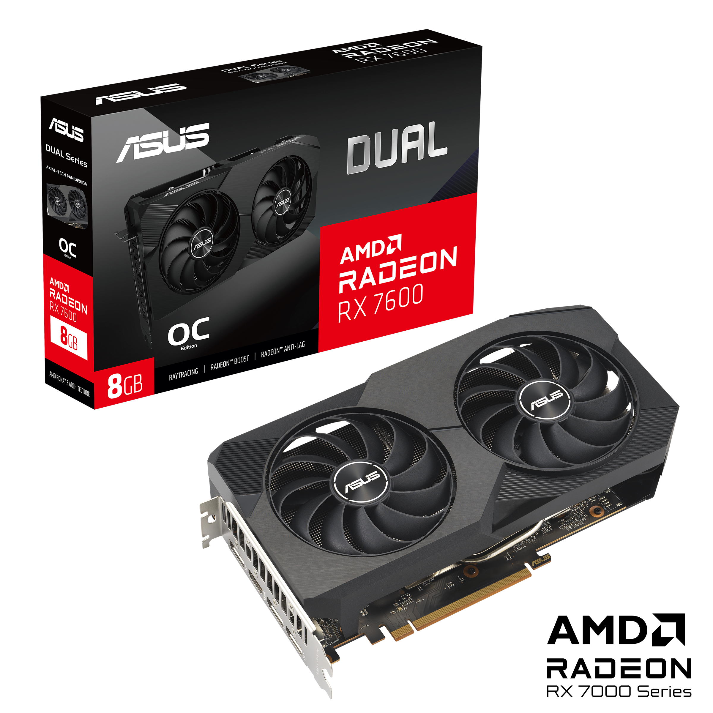 ASUS Dual Radeon™ RX 7600 OC Edition 8GB GDDR6 | Graphics Card 