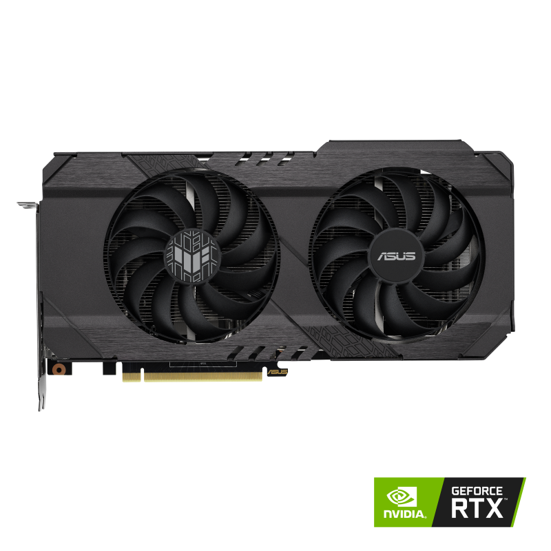 ASUS TUF Gaming GeForce RTX 3050 OC Edition 8GB GDDR6 graphics card with NVIDIA logo, front view