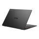 An angled rear view of an ASUS Chromebook Enterprise Flip CM5 showing the AI Blue chassis.