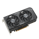 ASUS Dual Radeon RX 6600 V3 45 degree top-down view with focus on bottom side