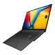 Black Vivobook S 15 OLED (K5504) display opened to near 120 degree from the left side.