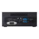 Mini PC PN51-S1, rear view to show I/O ports