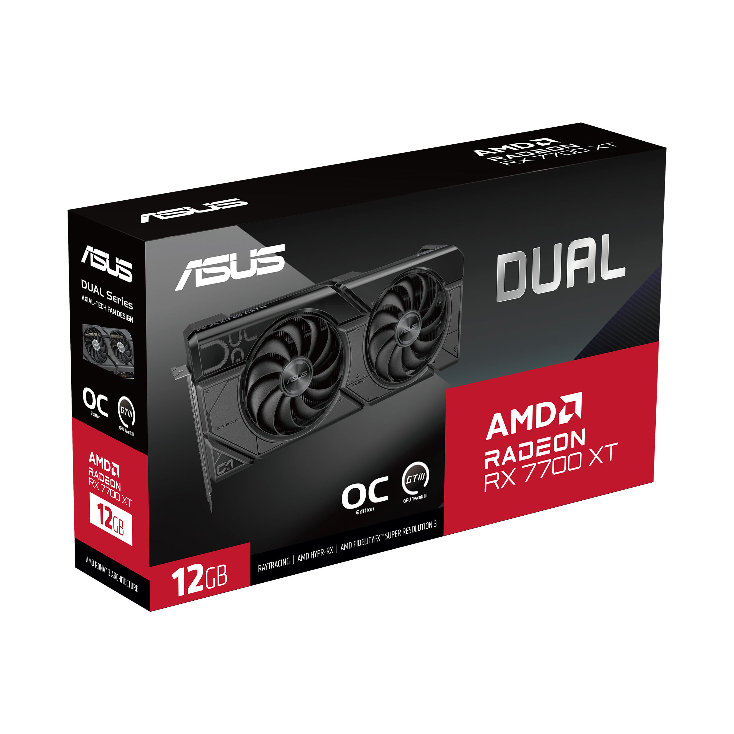 ASUS Dual Radeon™ RX 7700 XT OC Edition 12GB GDDR6