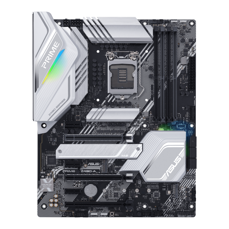 PRIME Z490-A/CSM motherboard, front view 