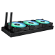 AYW Gaming LC 360 ARGB LCD radiator angled view