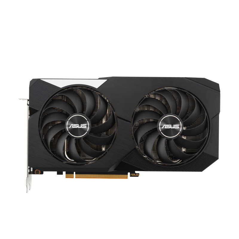 Dual AMD Radeon RX 6650 XT OC Edition graphics card, front view 