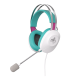 The front view of TUF Gaming H1 Gen II Hatsune Miku Edition in right side with lighting off