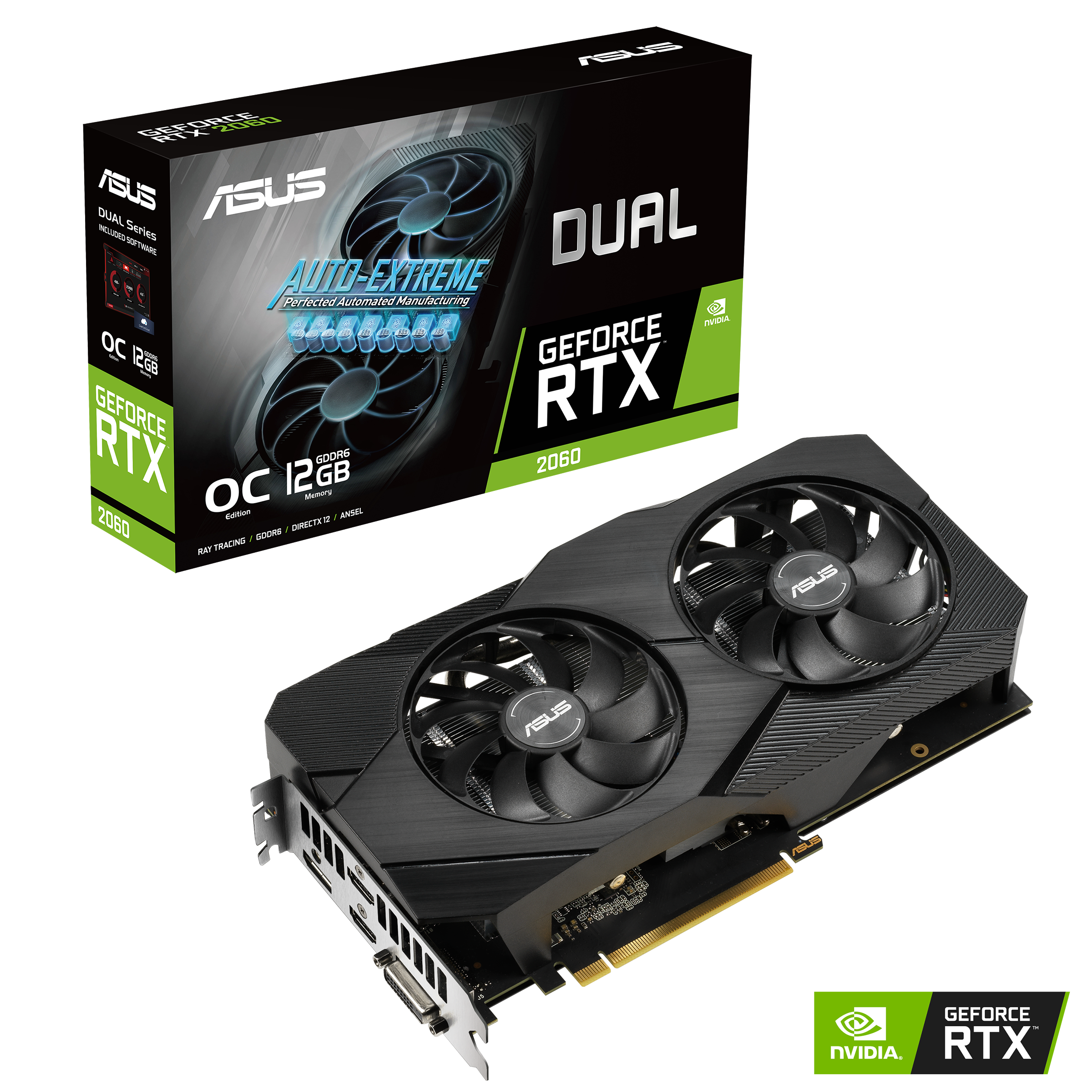 ASUS Dual GeForce RTX™ 2060 EVO OC Edition 12GB GDDR6 | Graphics