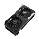 ASUS Dual AMD Radeon RX 6600 graphics card, front angled view 