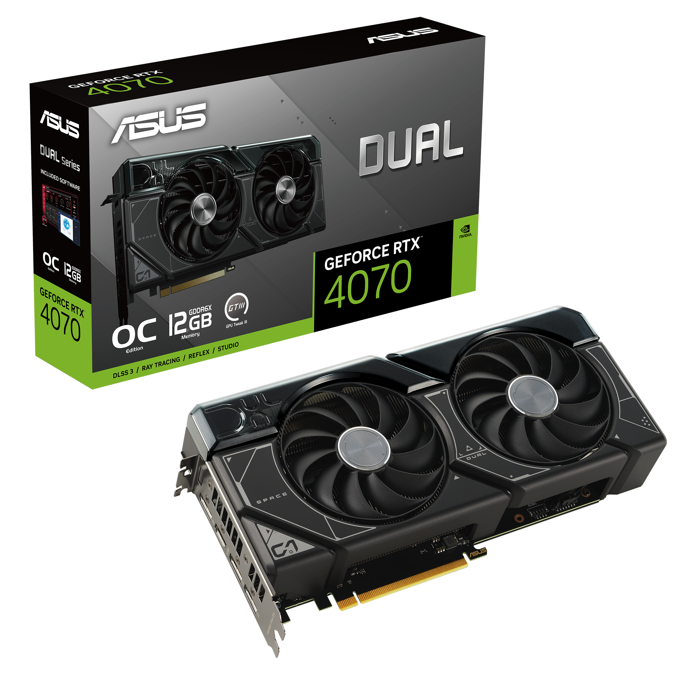 ASUS Dual GeForce RTX™ 4070 OC Edition 12GB GDDR6X | Graphics Card ...