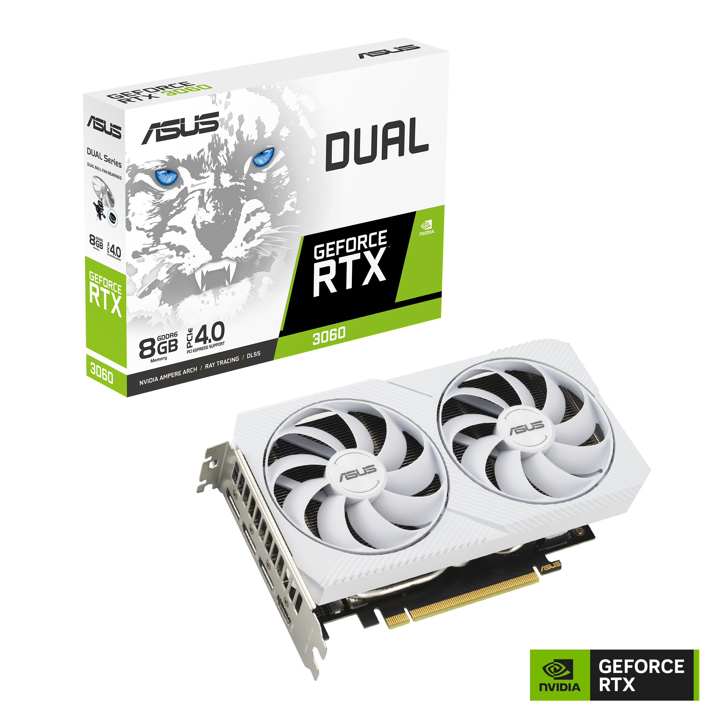 ASUS Dual GeForce RTX 3060 White Edition 8GB GDDR6 | Graphics Card