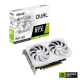 Empaquetado y tarjeta gráfica ASUS Dual GeForce RTX 3060 8GB White Edition con el logotipo de NVIDIA