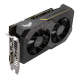 TUF Gaming GeForce GTX 1660 Ti EVO TOP Edition 6GB GDDR6 graphics card, angled top down view, showing off the ARGB element