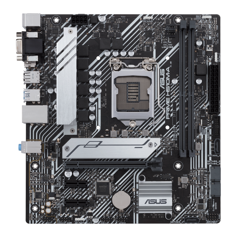 PRIME H510M-A/CSM motherboard, front view 