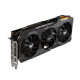 Angled top down view of the ASUS TUF Gaming GeForce RTX 3060 Ti graphics card highlighting the fans
