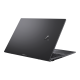 Zenbook 14 OLED (UM3402, AMD Ryzen 5000 series) display the 45-degree opened view from the backside.