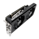 Dual GeForce RTX 3070 SI Edition graphics card, angled top down view, highlighting the heatsink, I/O ports